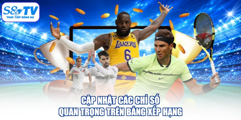 Cập nhật các chỉ số quan trọng trên bảng xếp hạng