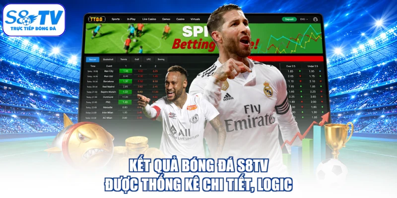 Kết quả bóng đá S8TV được thống kê chi tiết, logic